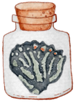 Ilustração autoral de frasco